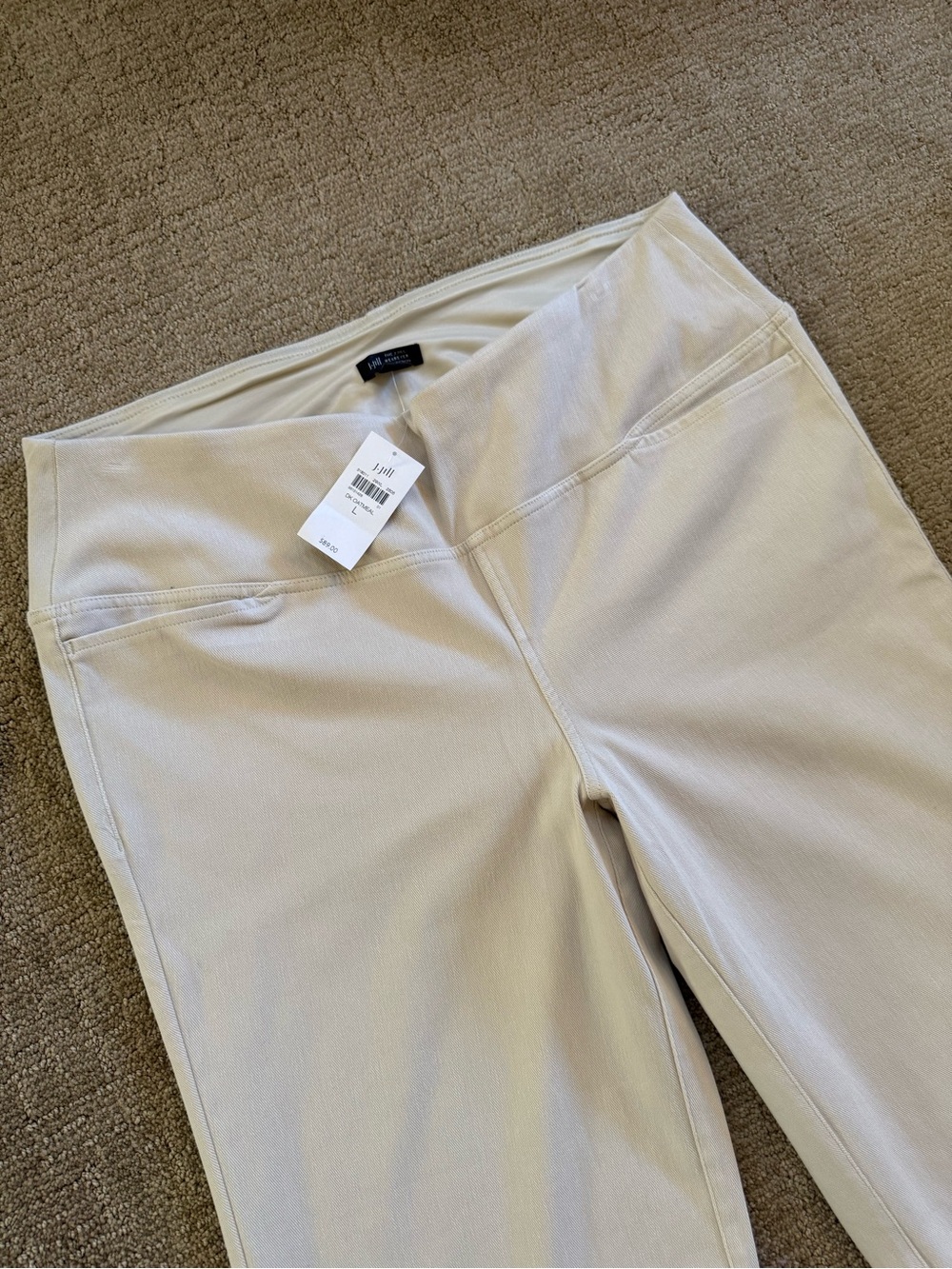 J Jill Wearever Oatmeal Cream Size large Pull-On Capris Pants NWT - Picture 4 of 6